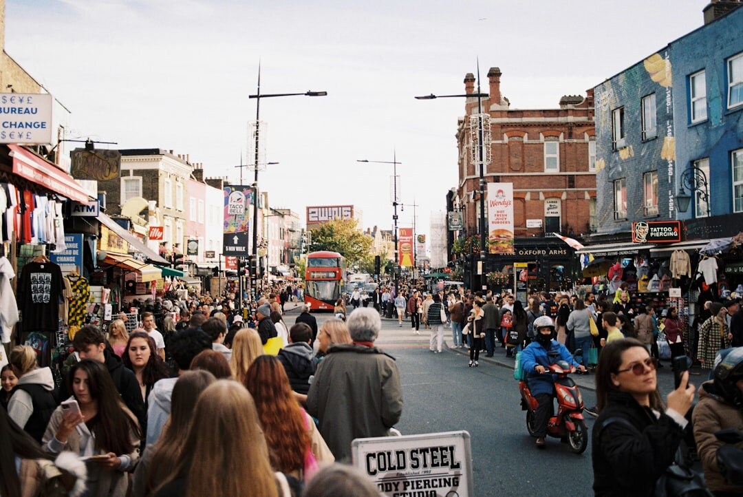 crowded street scene